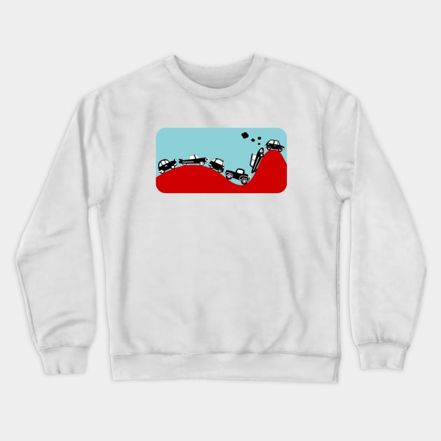 Rally Retro Car Crewneck Sweatshirt by soniapascual